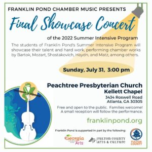 Read more about the article Summer Intensive Program Final Showcase Concert is on Sunday, July 31